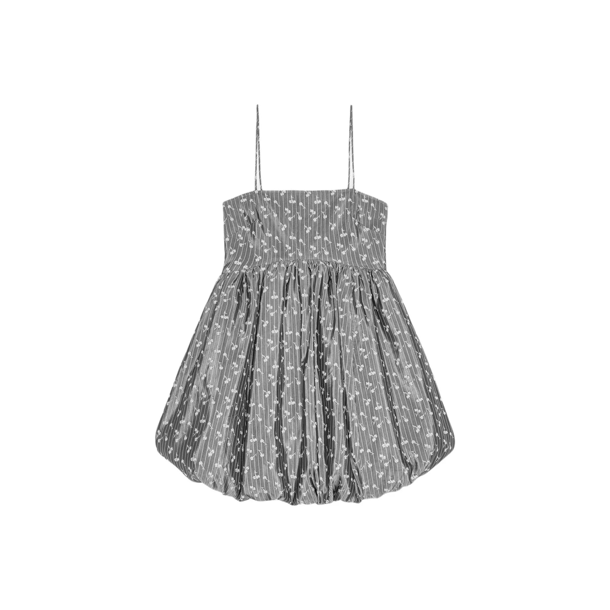 GANNI FW24 Slip Платье Женское Дымчатый Серый