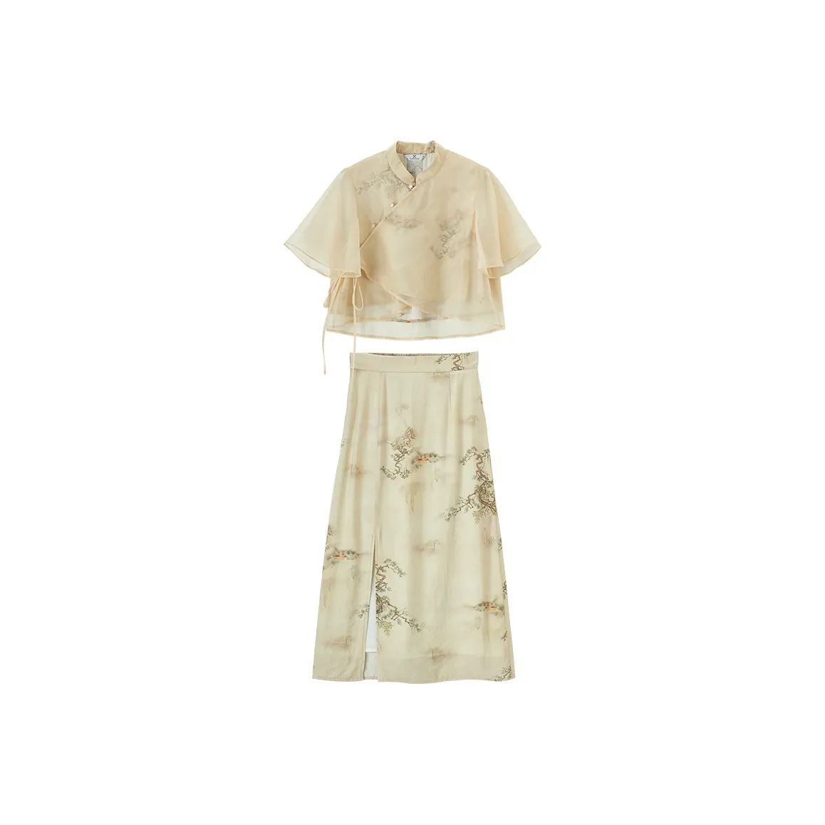 XIANGYING Комплект с юбкой Женские Желтый