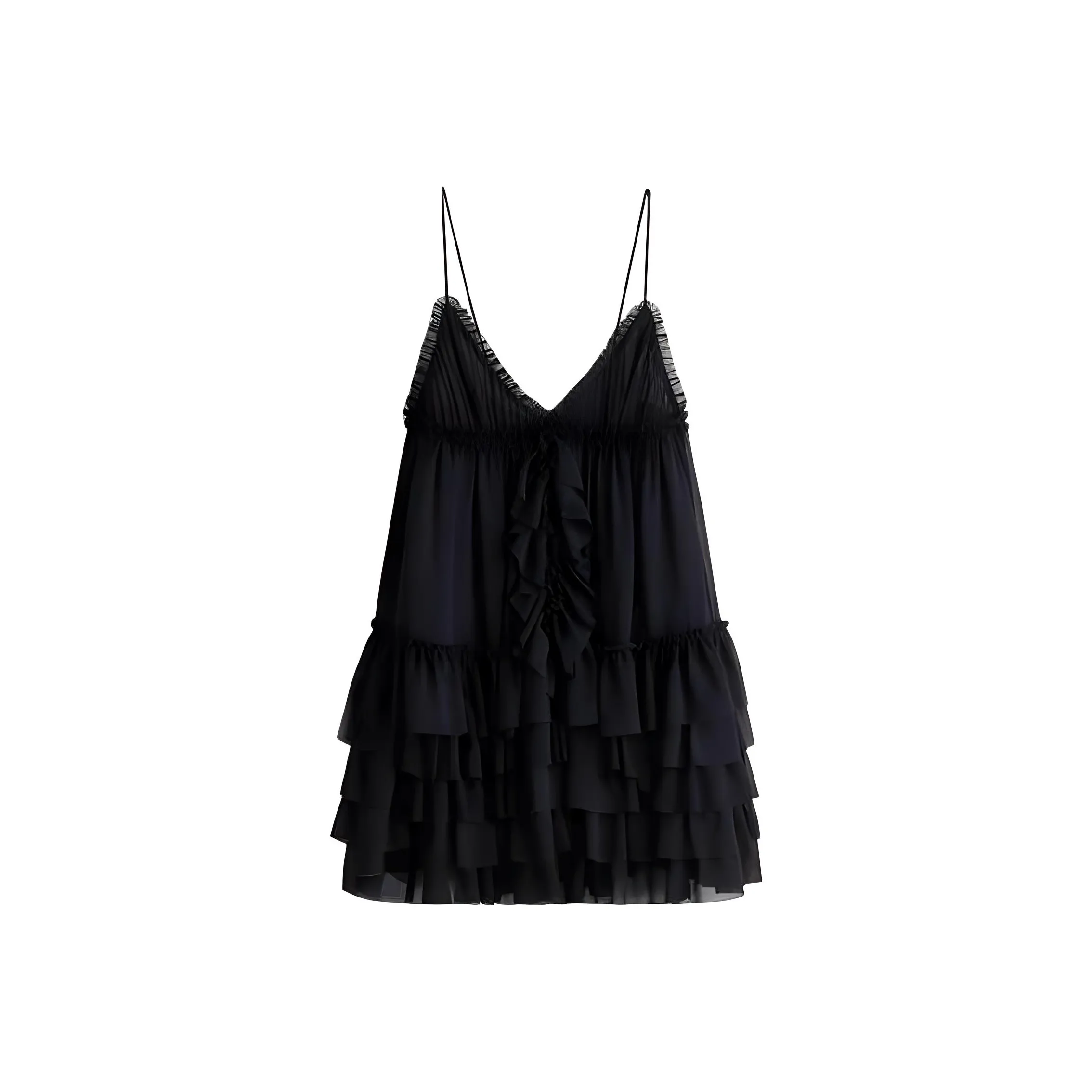 H&M THE WHITE LOTUS Collaboration Slip Dresses Women's Black