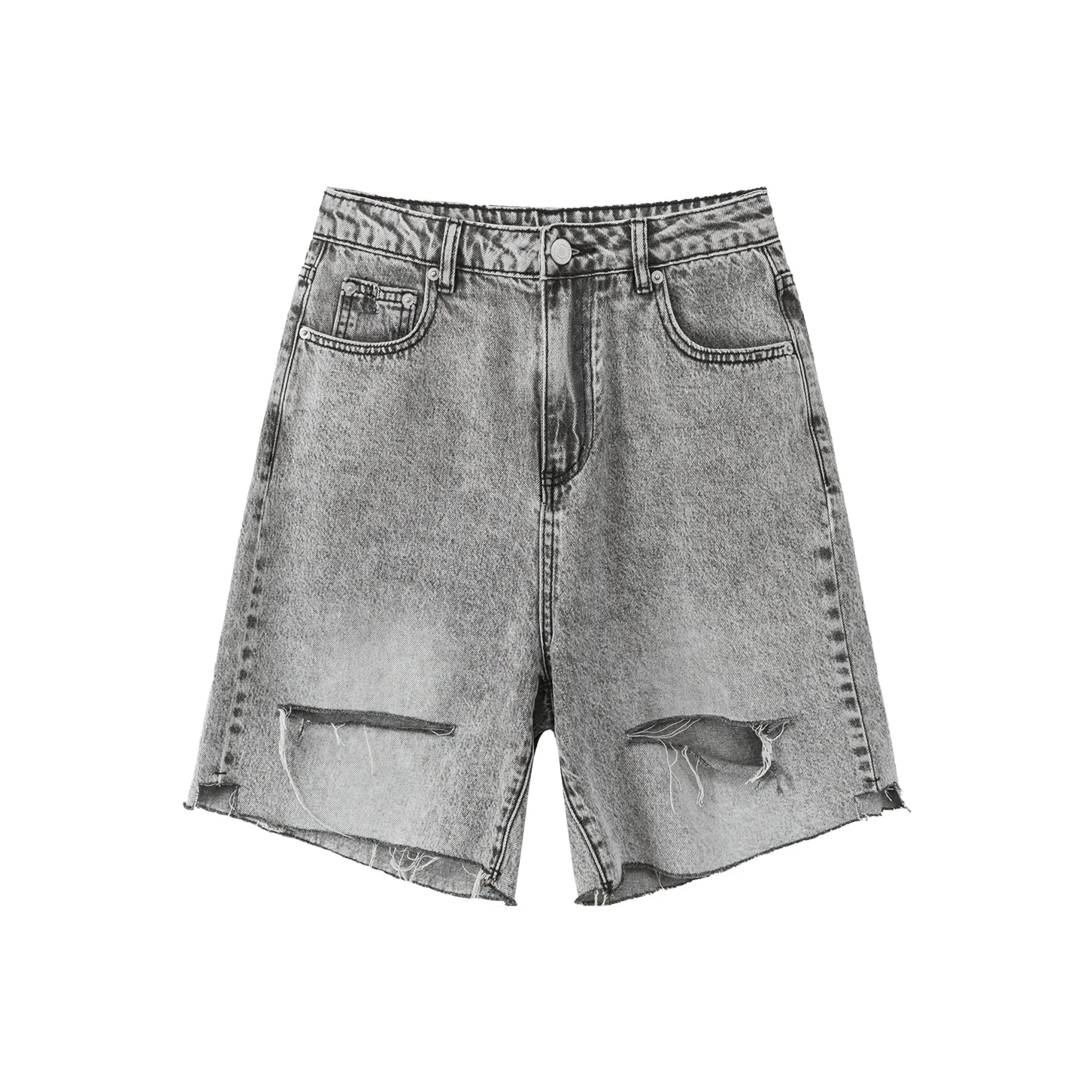 CHUU Черно-серые Женские Джинсовые Шорты