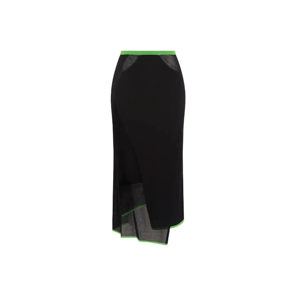 PARIS GEORGIA Contrast trim Knitted Midi Skirt