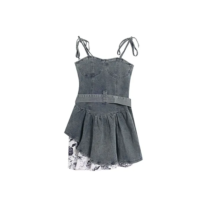 ZUKIZUKI Платье-комбинация Женское Джинсовый синий