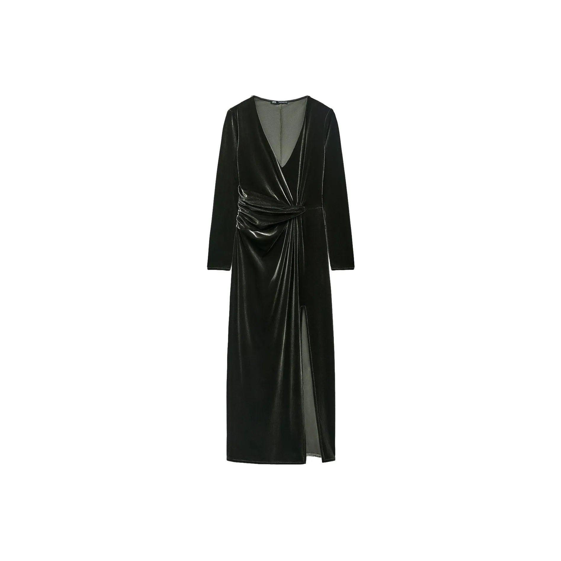 ZARA Long Sleeved Dresses Women's Dark Khaki