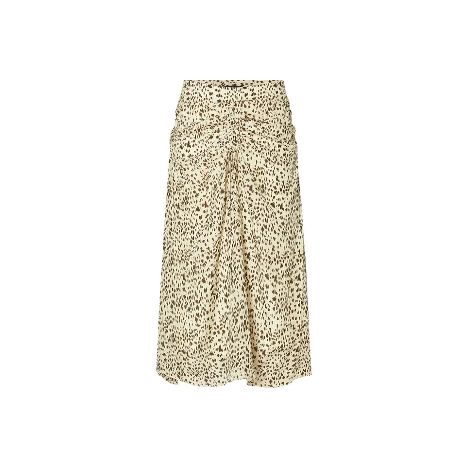 MOCO Повседневный Длинный Юбка Женские Многоцветный Леопардовый принт