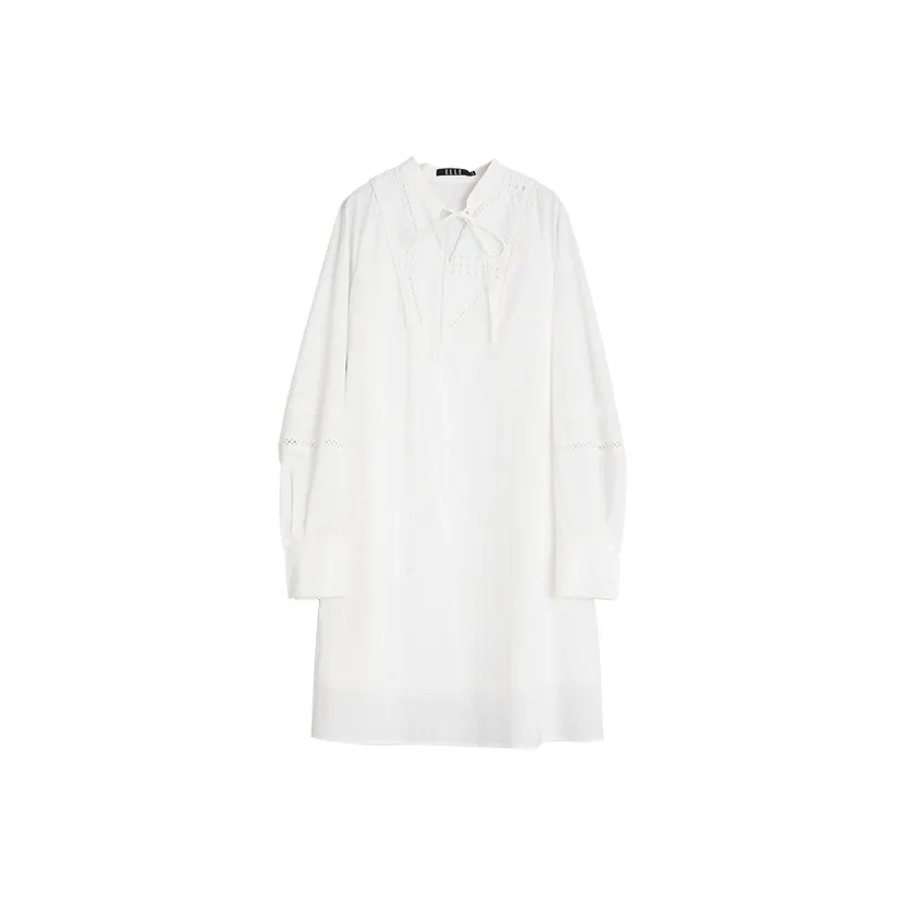 ELLE Summer New Arrival Long Sleeved Skirt Women's White