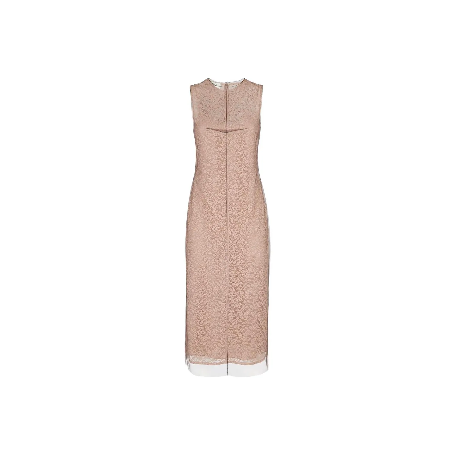 FENDI Floral Lace Detailed Sleeveless Midi Dress