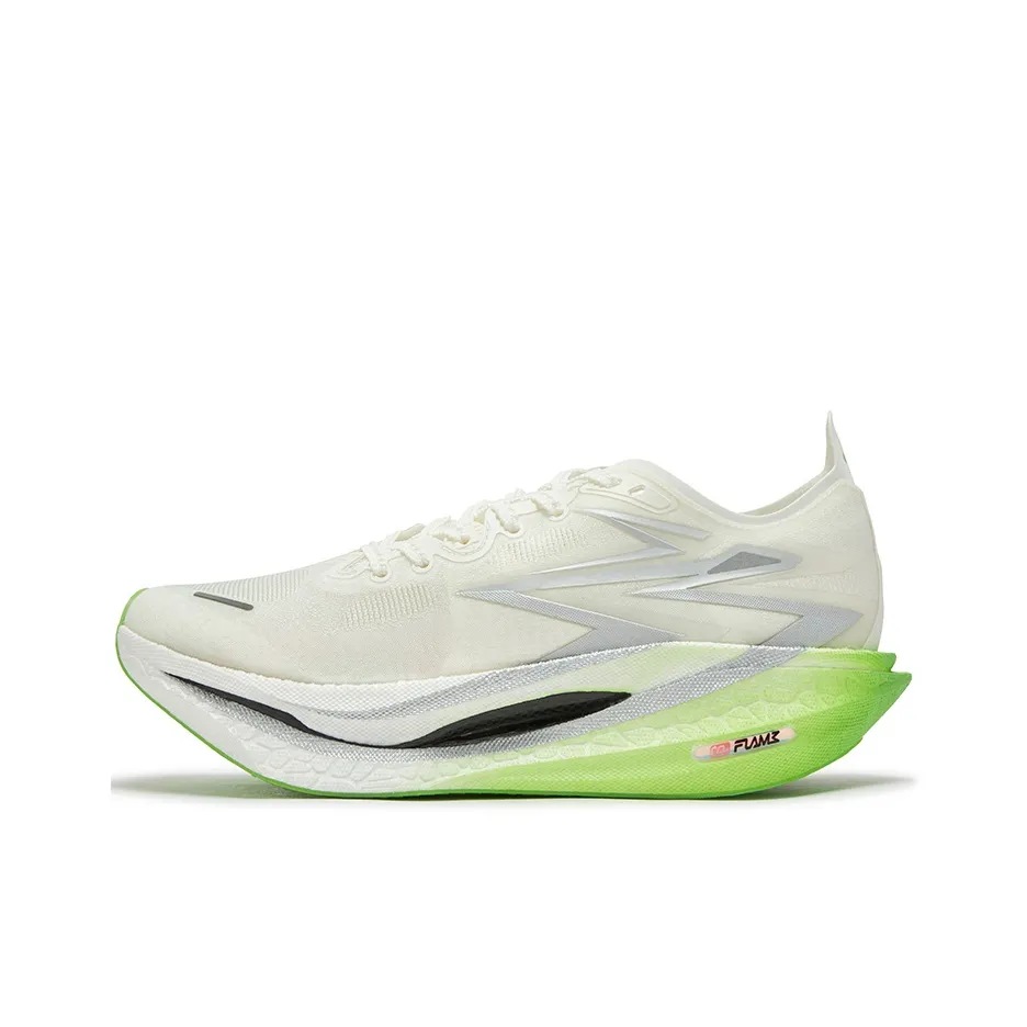 361° Flame 4 Slip-resistant Abrasion-resistant Breathable Low-Top Carbon Plate Running Shoes Unisex Dewy Lime