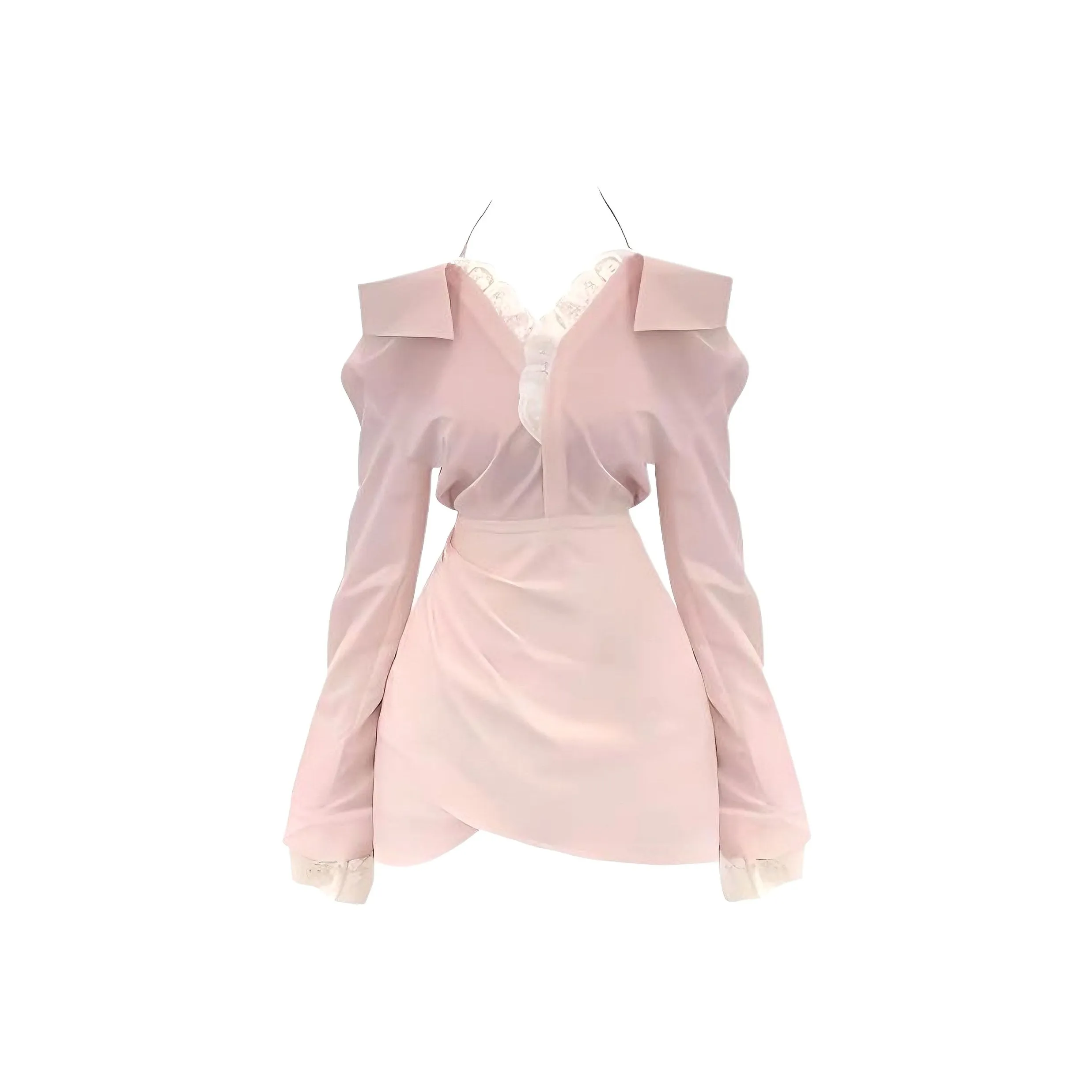 POPO.INFO Длинное платье с длинными рукавами женское