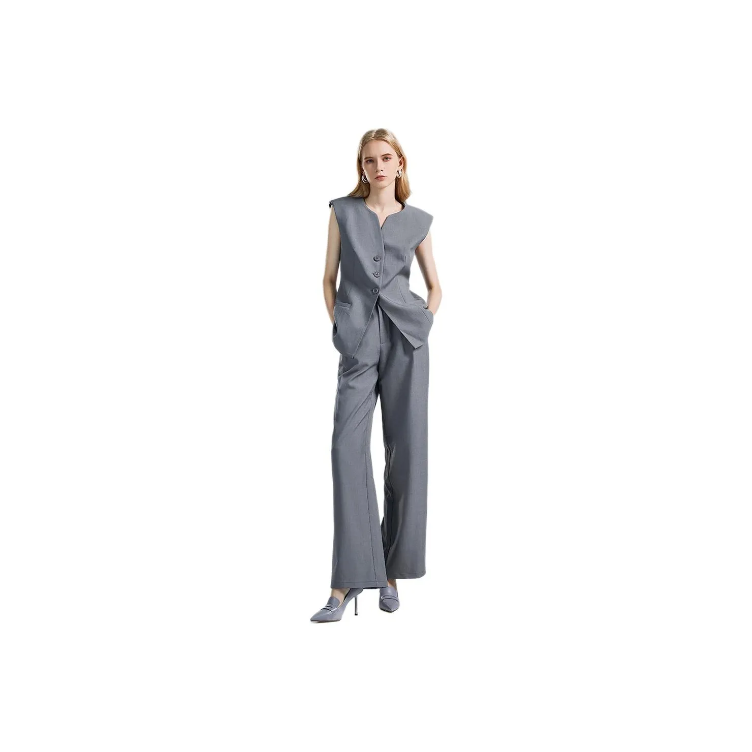 NINE WEST Casual Suit Women's Gray