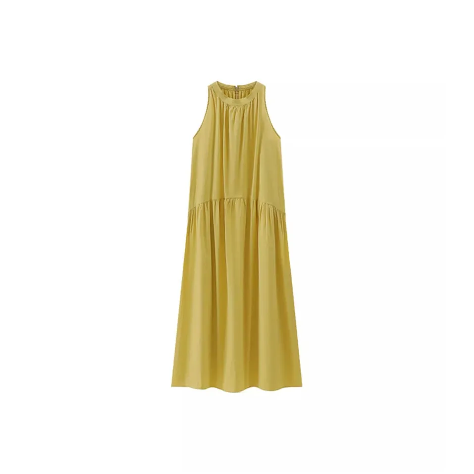 ARIADNAW STUDIO Без рукавов Платье Женское Желтое