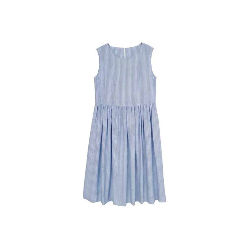 MITX Без рукавов Платье Женское Синее