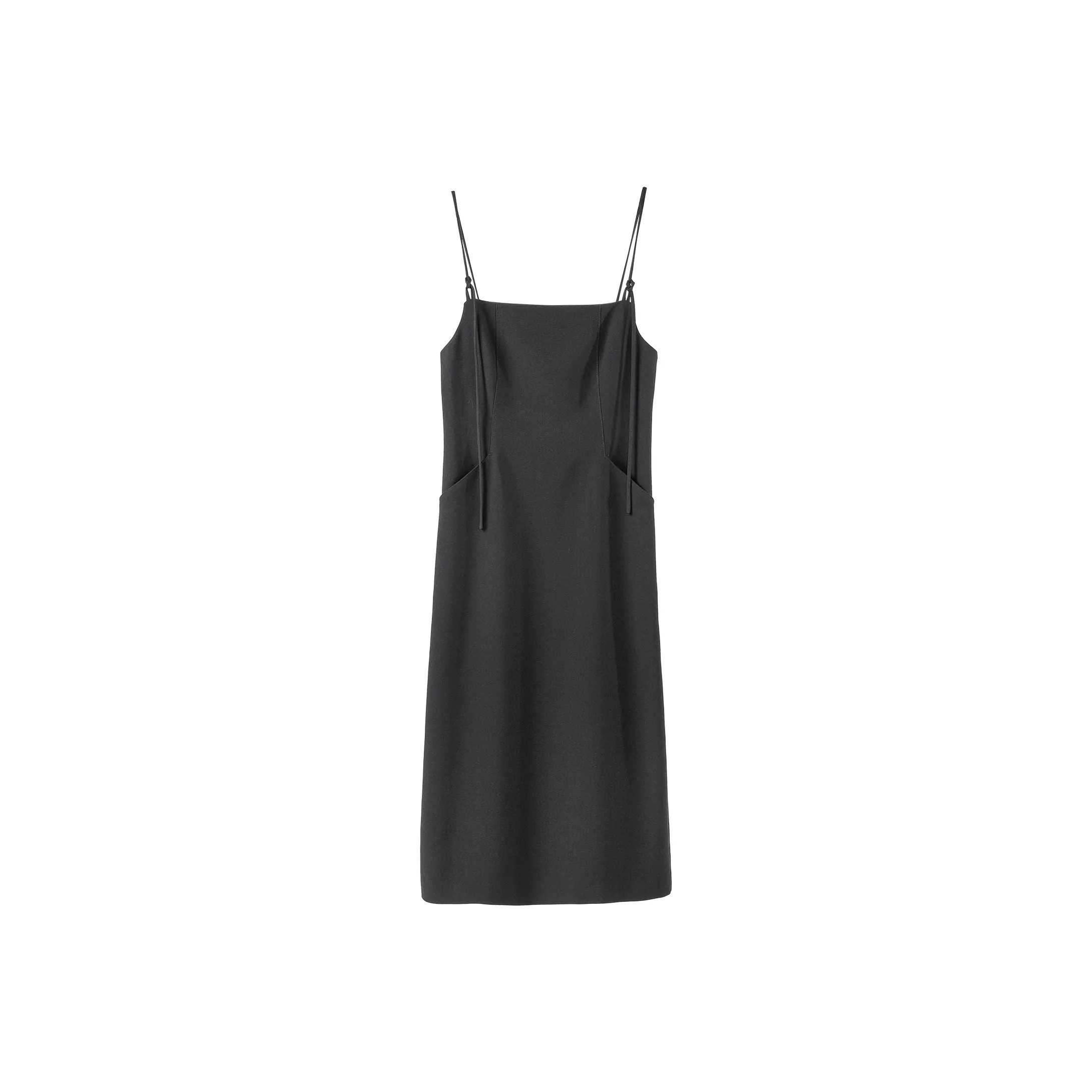 Fstudio Early Spring Korean Style Elegant Elegance Hot Girl Slip Dress Women's Black