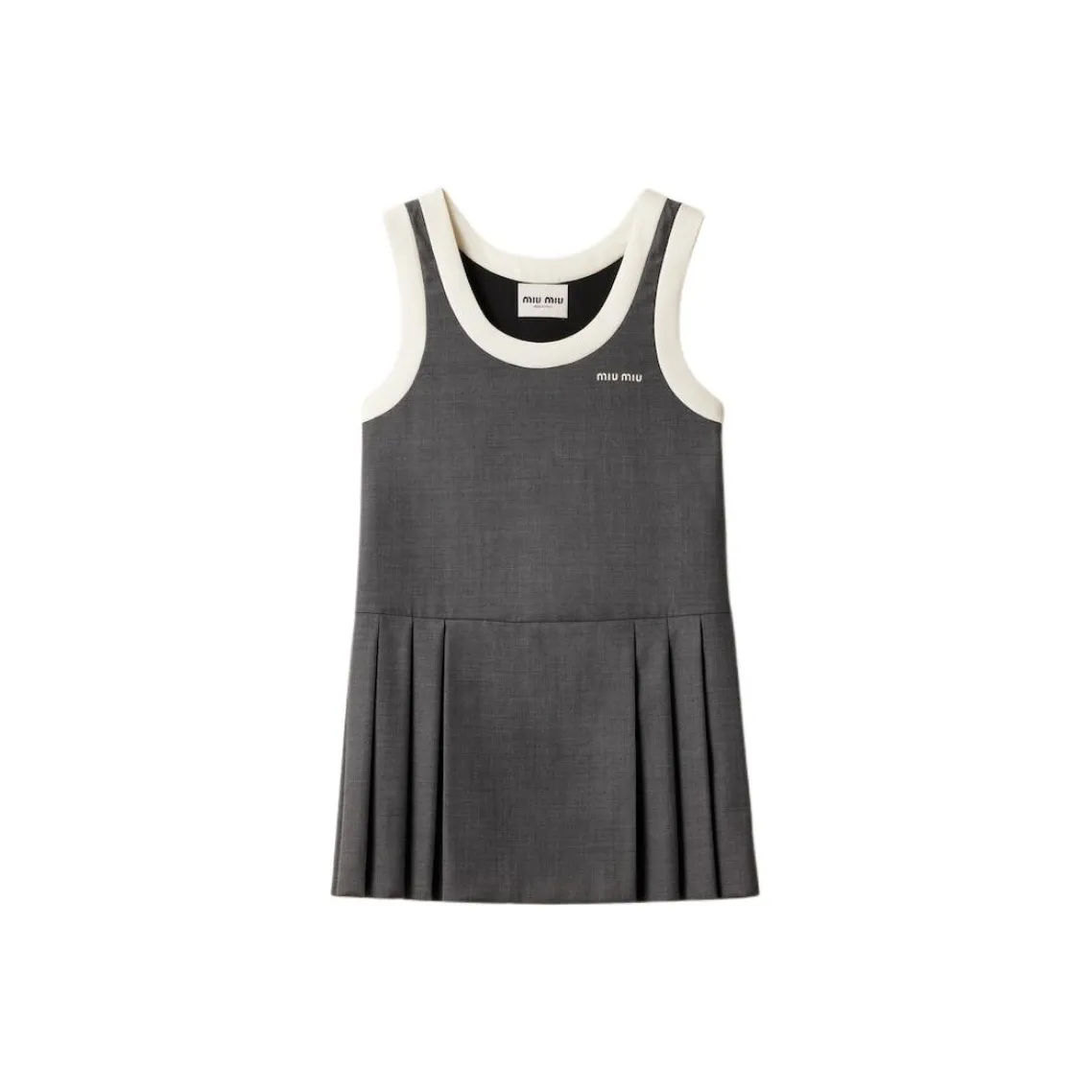 MIU MIU Grisaille Sleeveless Mini Dress