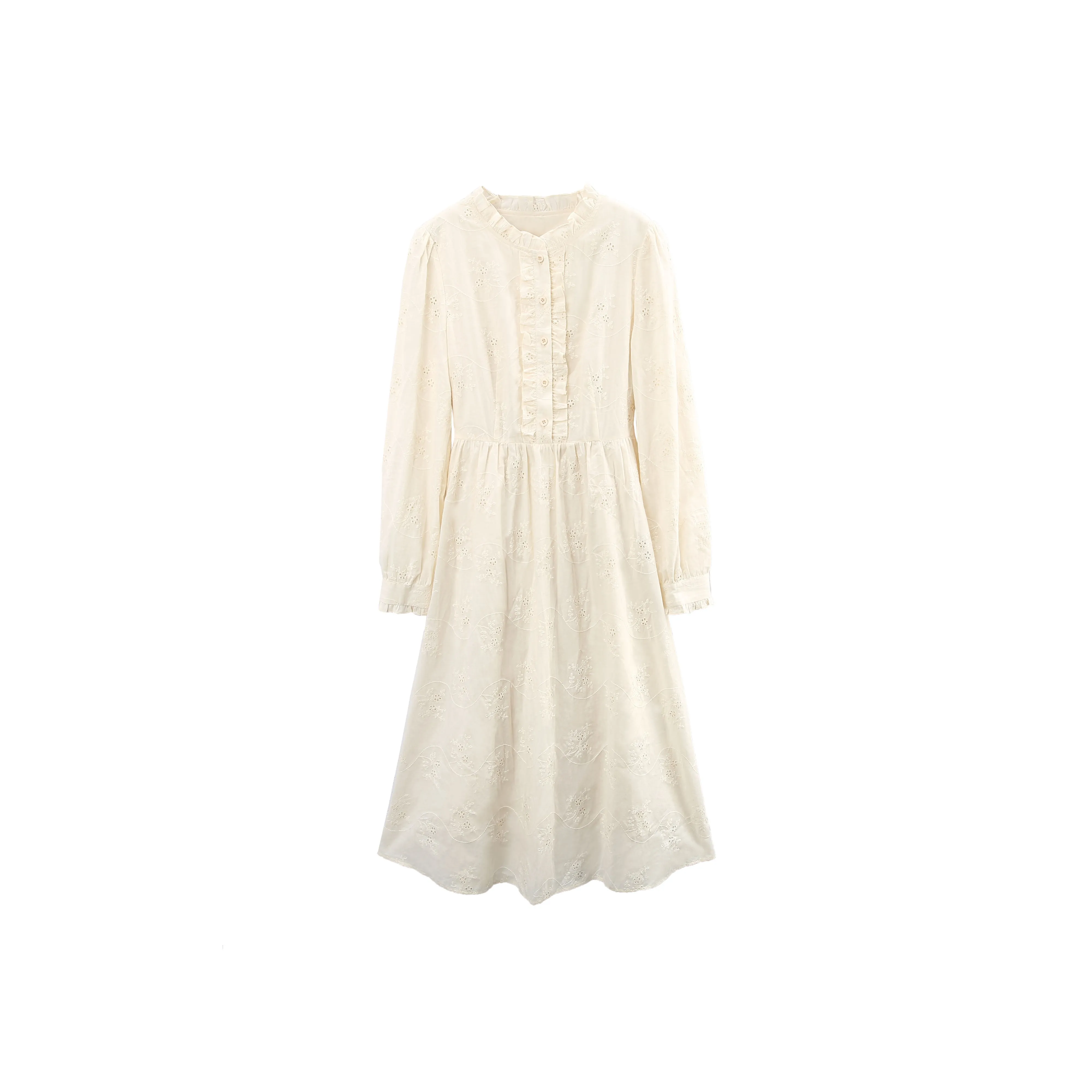 A Paradise For Awakening Long Sleeved Dress Women's Beige