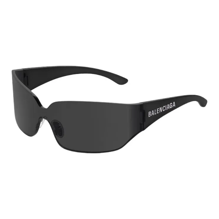 Balenciaga Nylon Injection Molded Polyamide Irregular Shape Sunglasses Women's Black