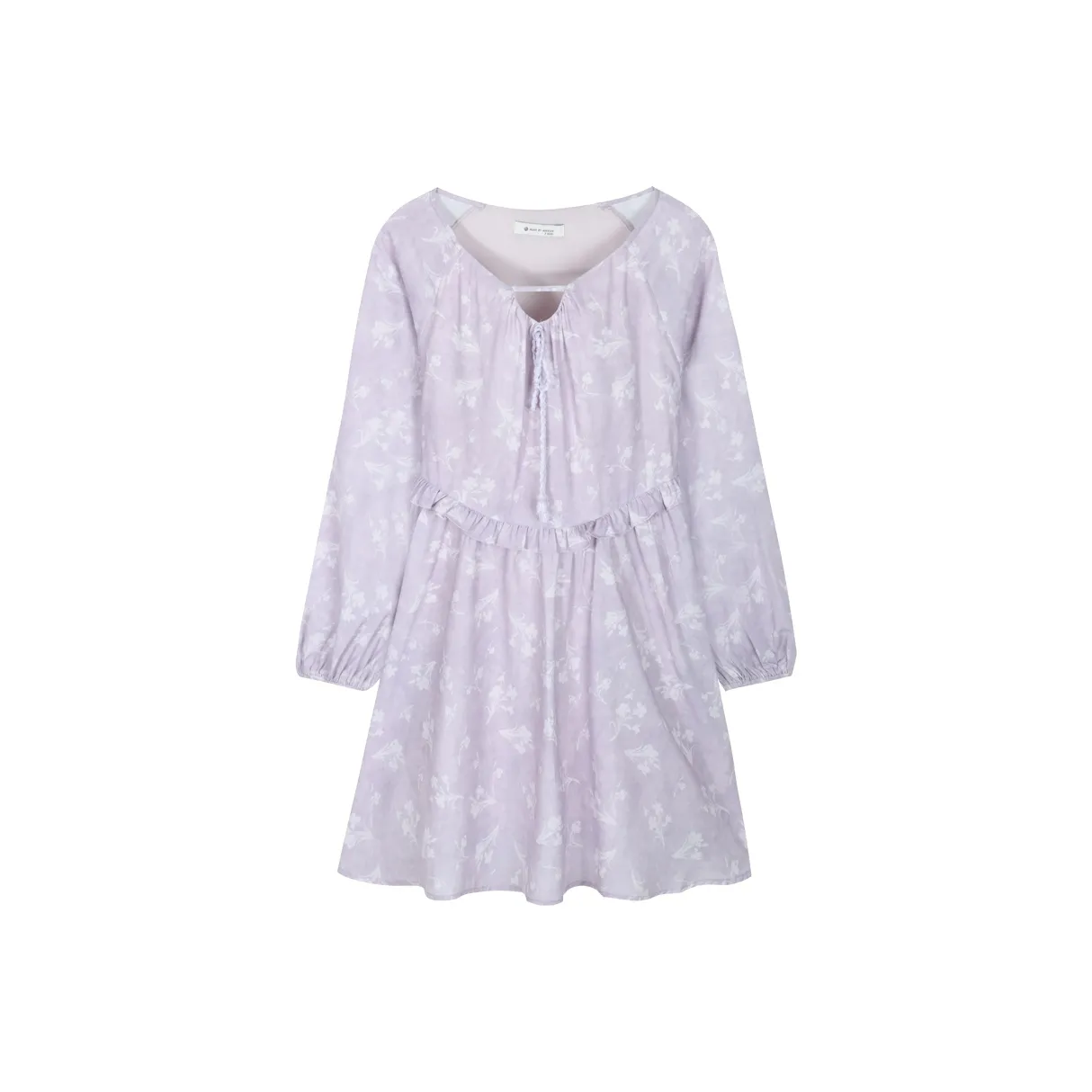 MISHOW Long Sleeved Dress Women's Purple Iris And Gardenia