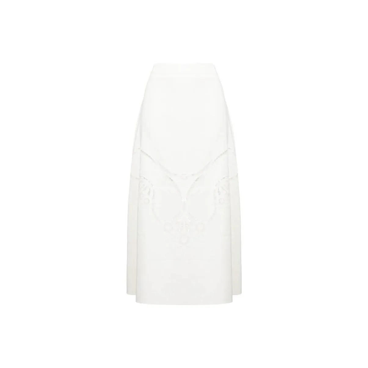 Chloé Embroidered High-Waisted Midi Skirt