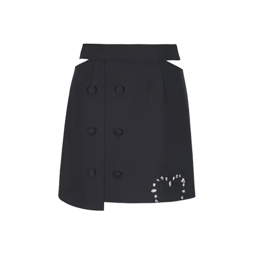 XANDRA Черные Женские Повседневные Короткие Юбки