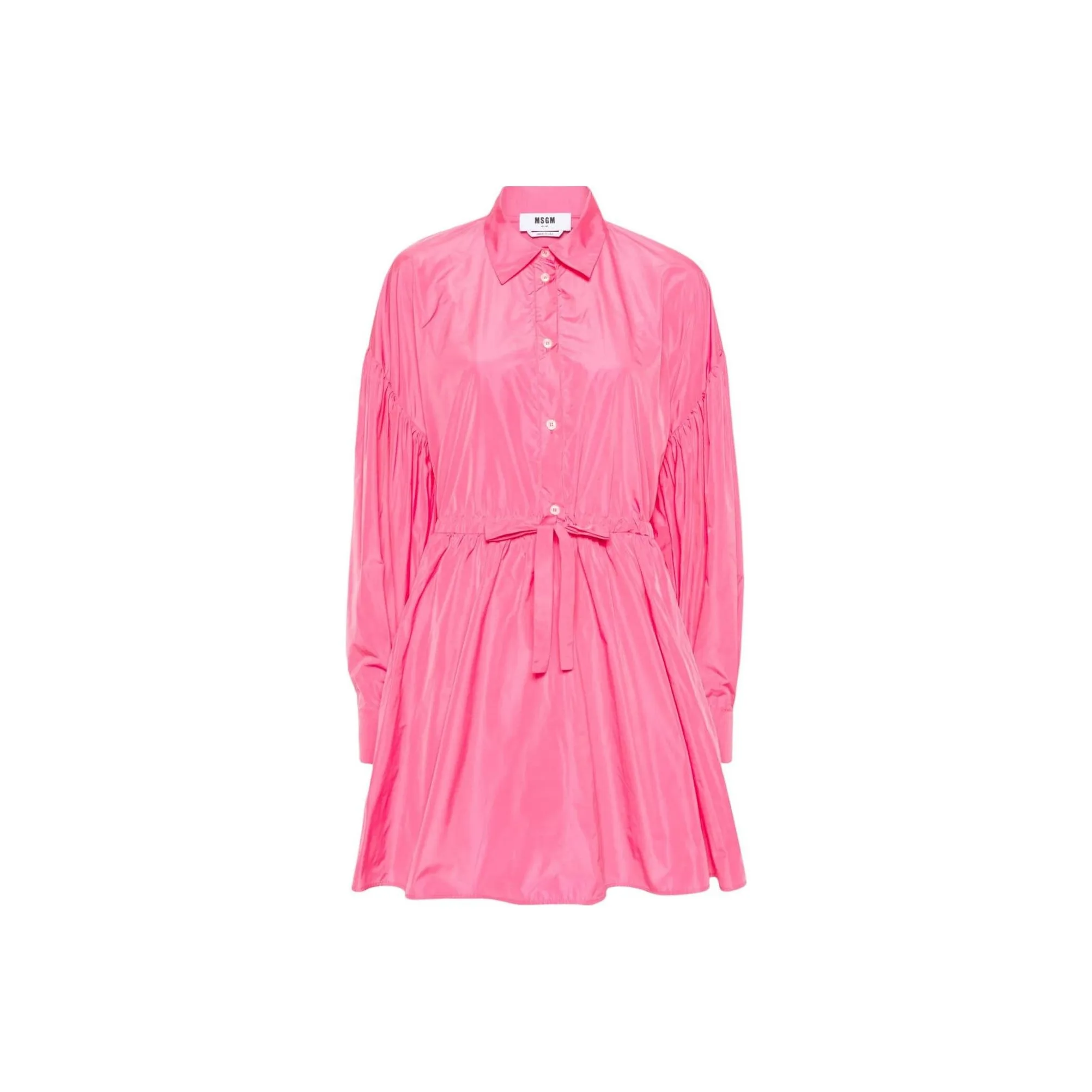 MSGM Длинное платье с длинными рукавами женское розовое