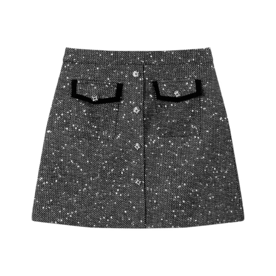 EICHITOO Повседневные короткие юбки женские черный узор