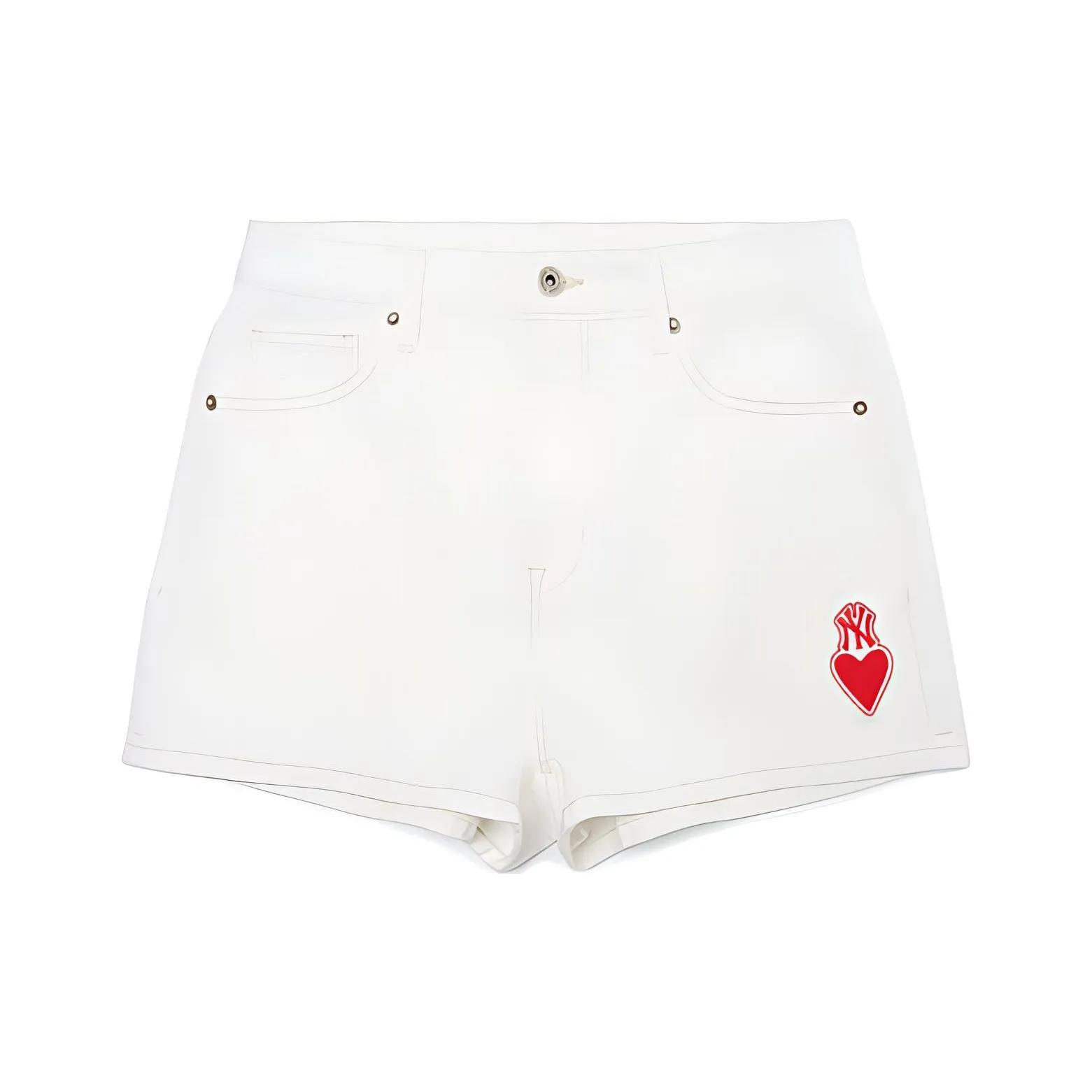 MLB New York Yankees Denim Shorts Women's White