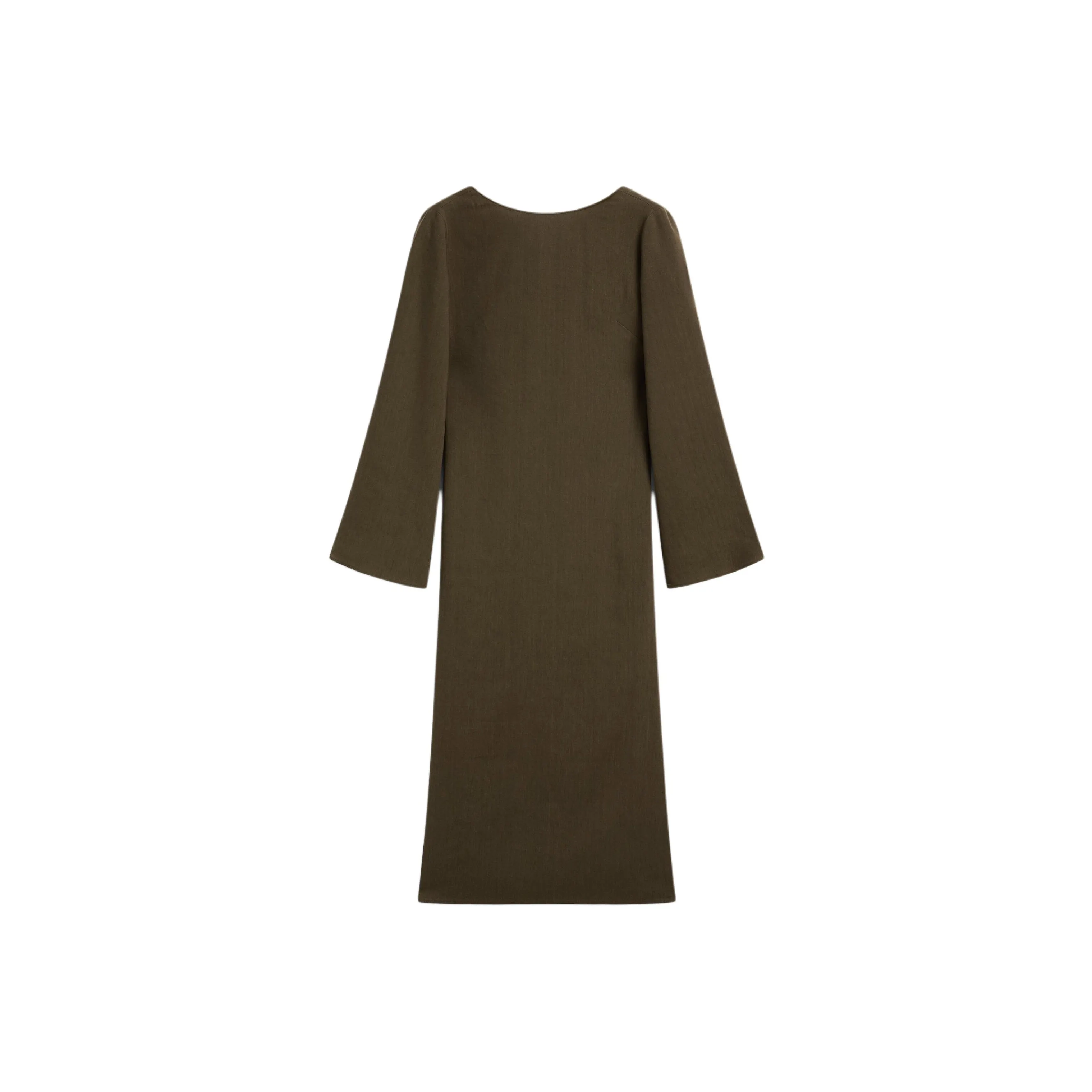 Massimo Dutti Long Sleeved Dresses Women's Green
