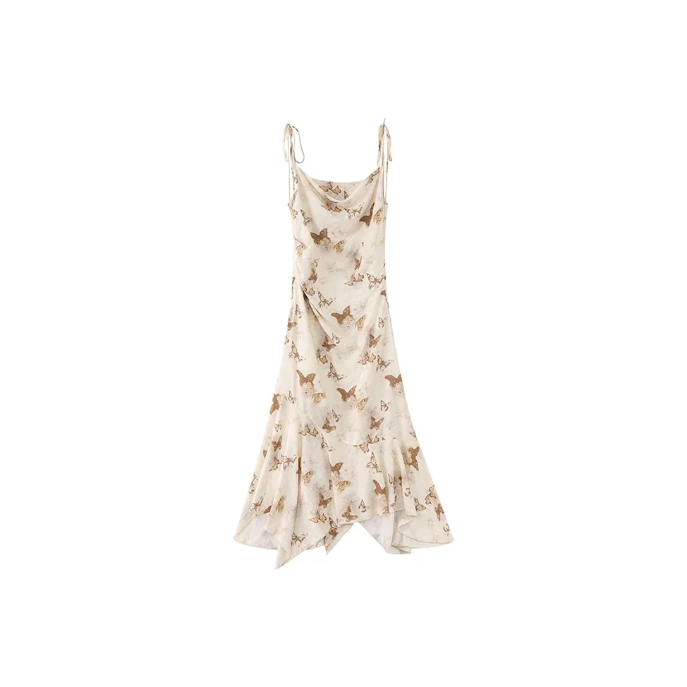 PAZZO Slip Dress Women's Cream Apricot
