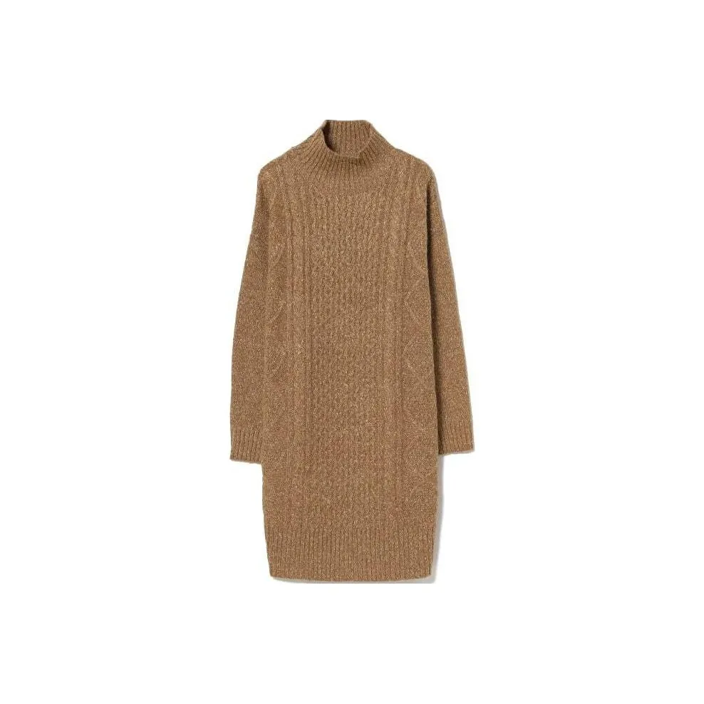 Beams Long Sleeved Dress Women's Mustard Yellow