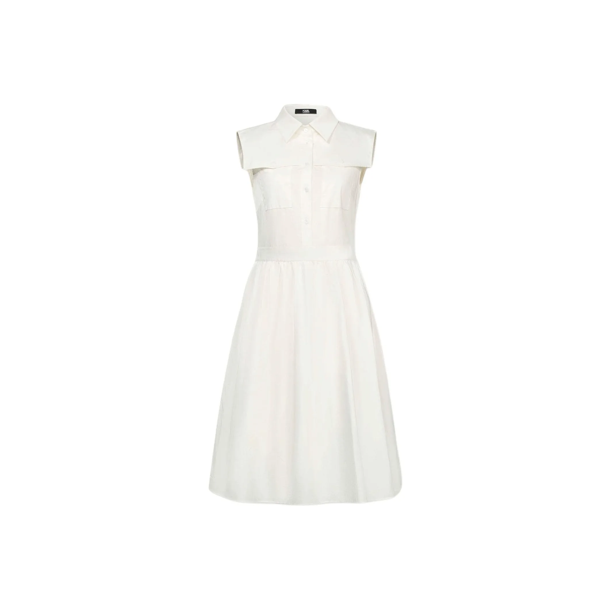 KARL LAGERFELD Без рукавов Платье Женское Белое