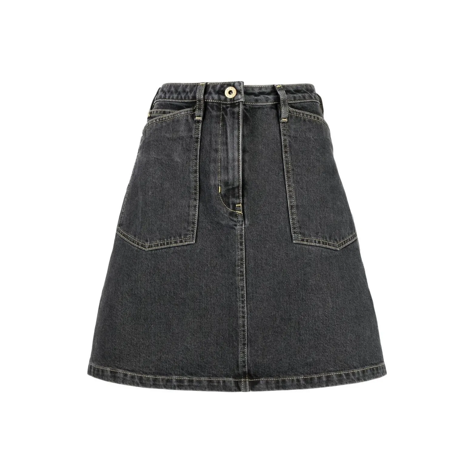 KENZO High waisted Bleached Denim Skirt