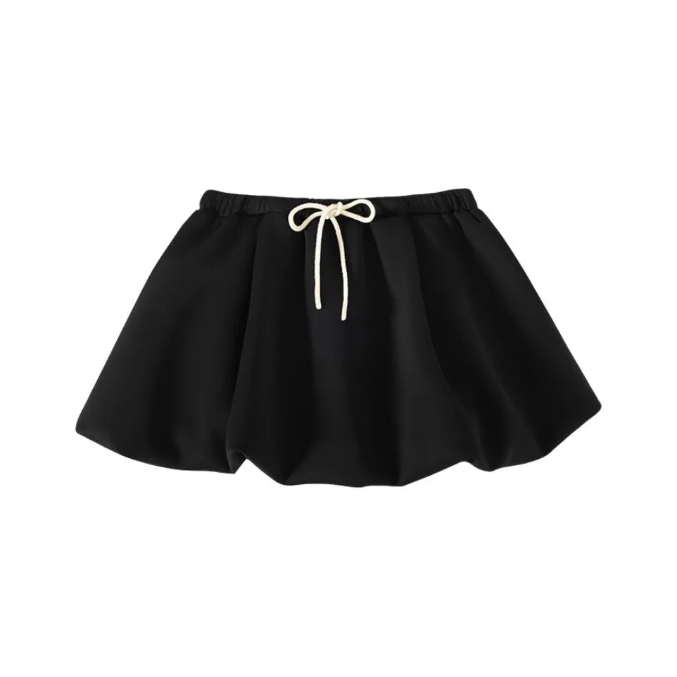 Hacikis Casual Short Skirts Women's Tail Black