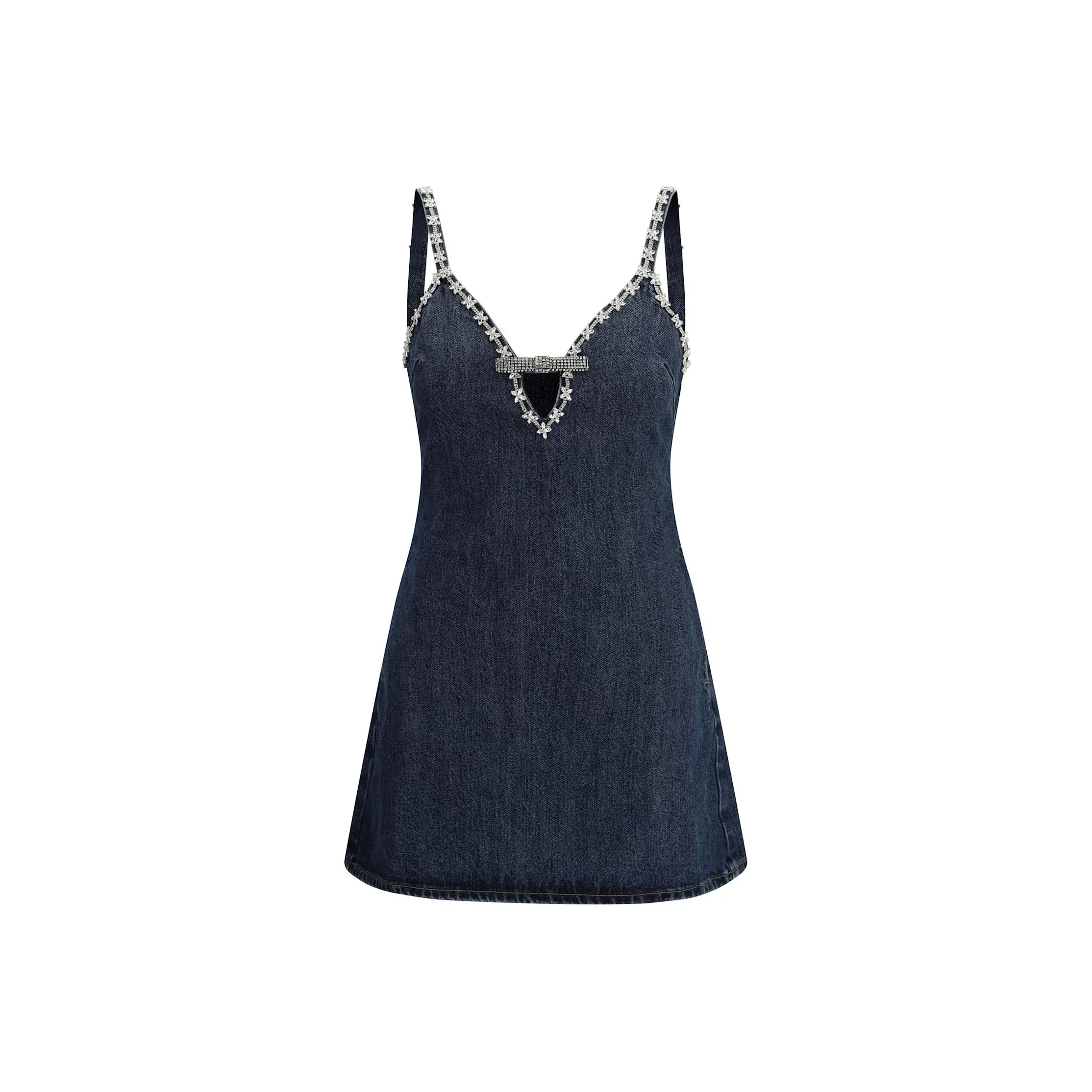Self portrait Strappy Denim Mini Dress