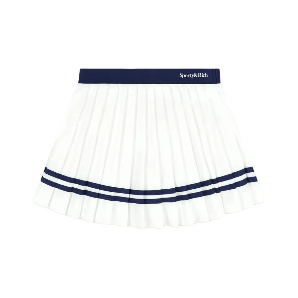 SPORTY & RICH Logo print Pleated Skirt