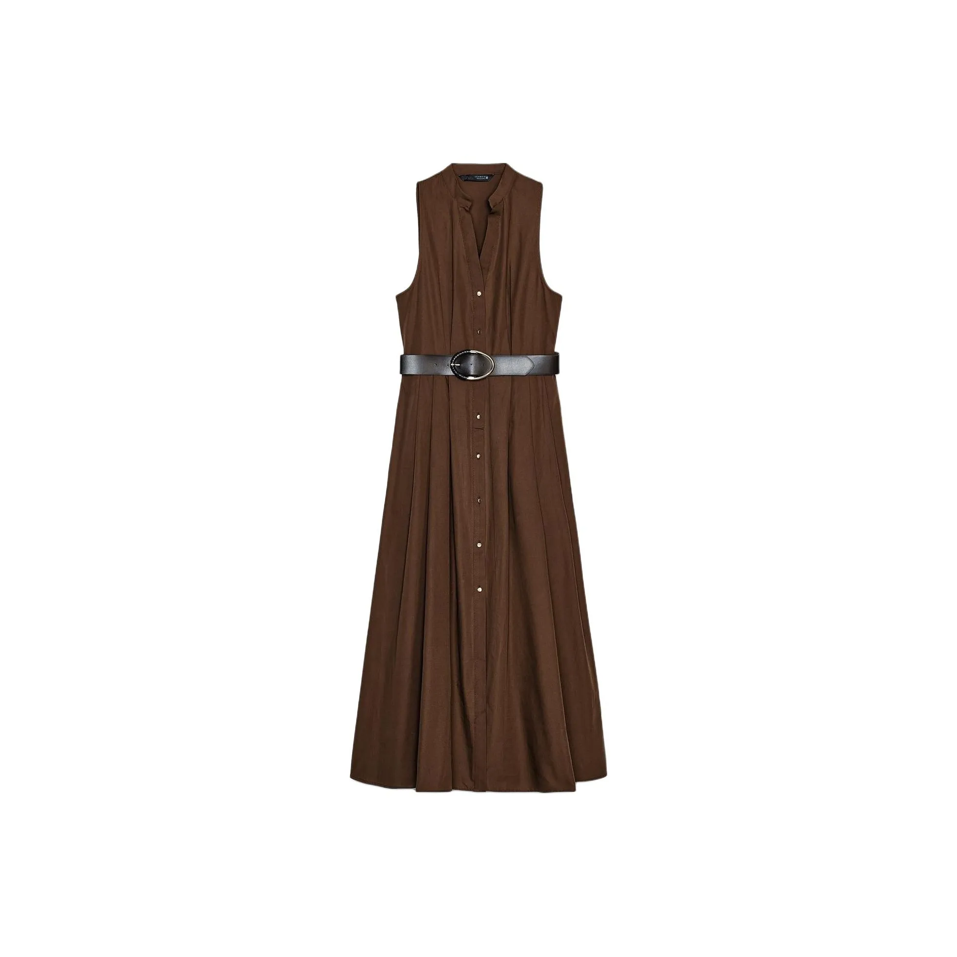 ZARA Sleeveless Dress Women's Brown