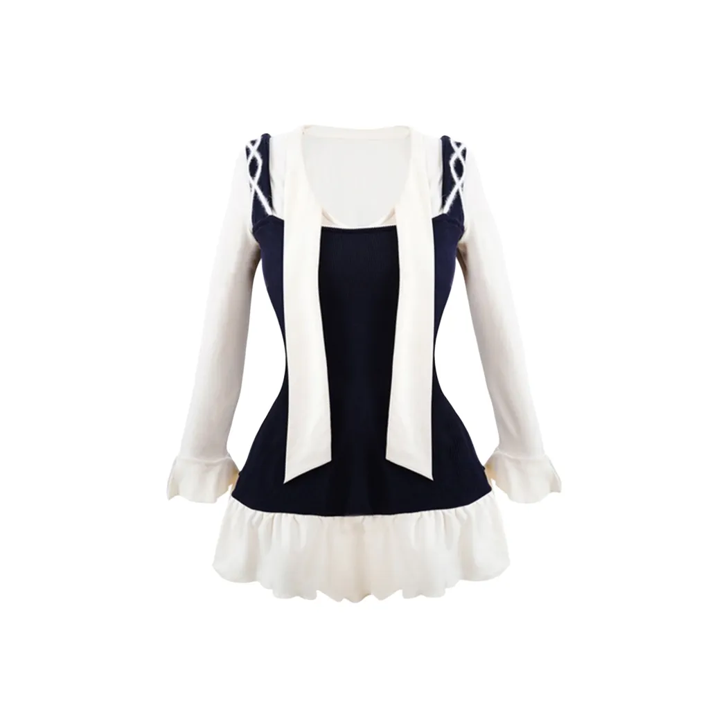 AFGGD Длинное платье с длинными рукавами женское белое