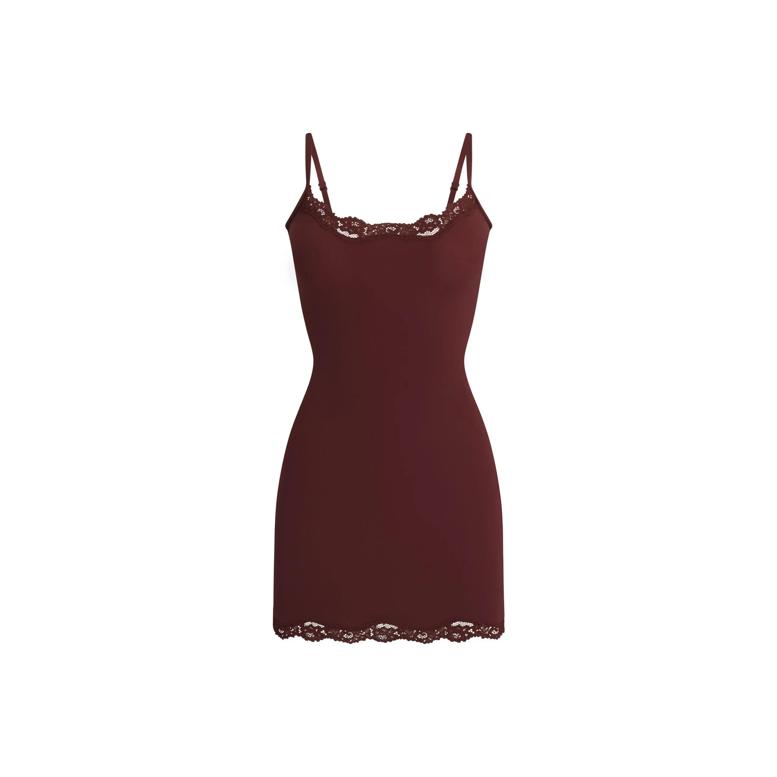 SKIMS FW24 FITS EVERYBODY LACE SLIP DRESS Slip Dress Women's OXBLOOD/Ox Blood