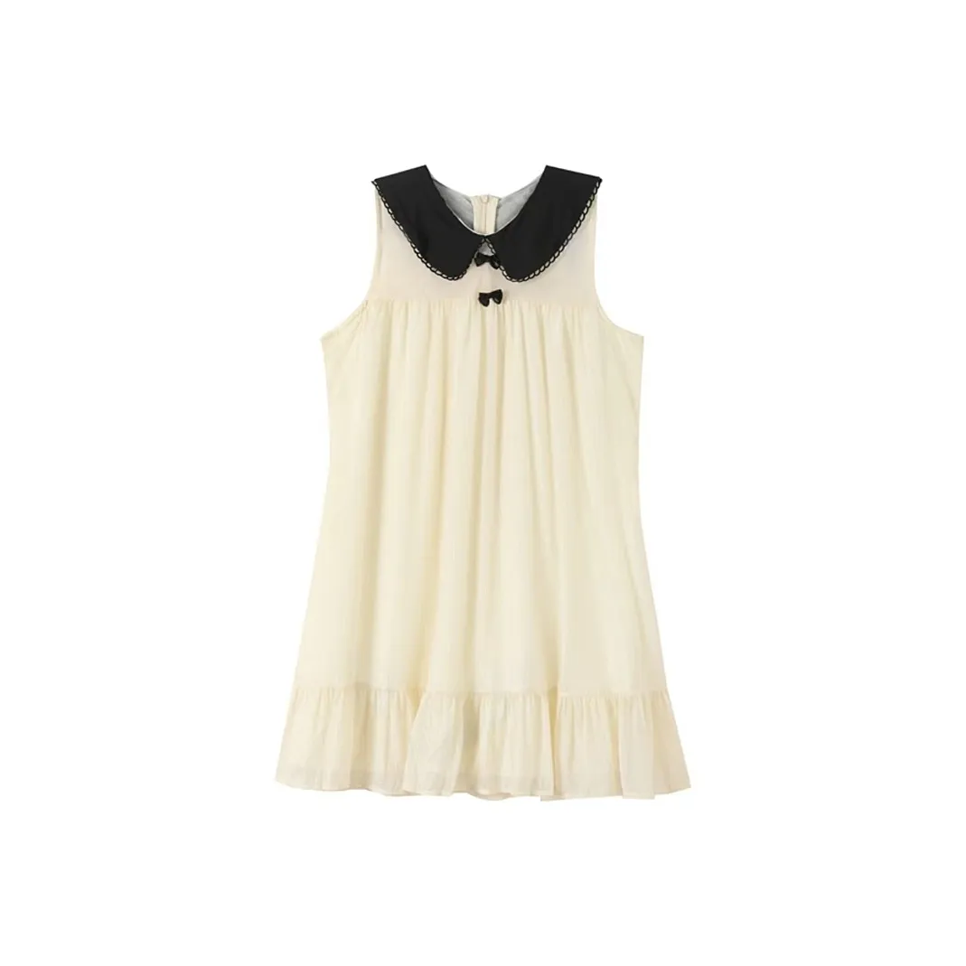 AFGGD Sleeveless Dress Women's Apricot
