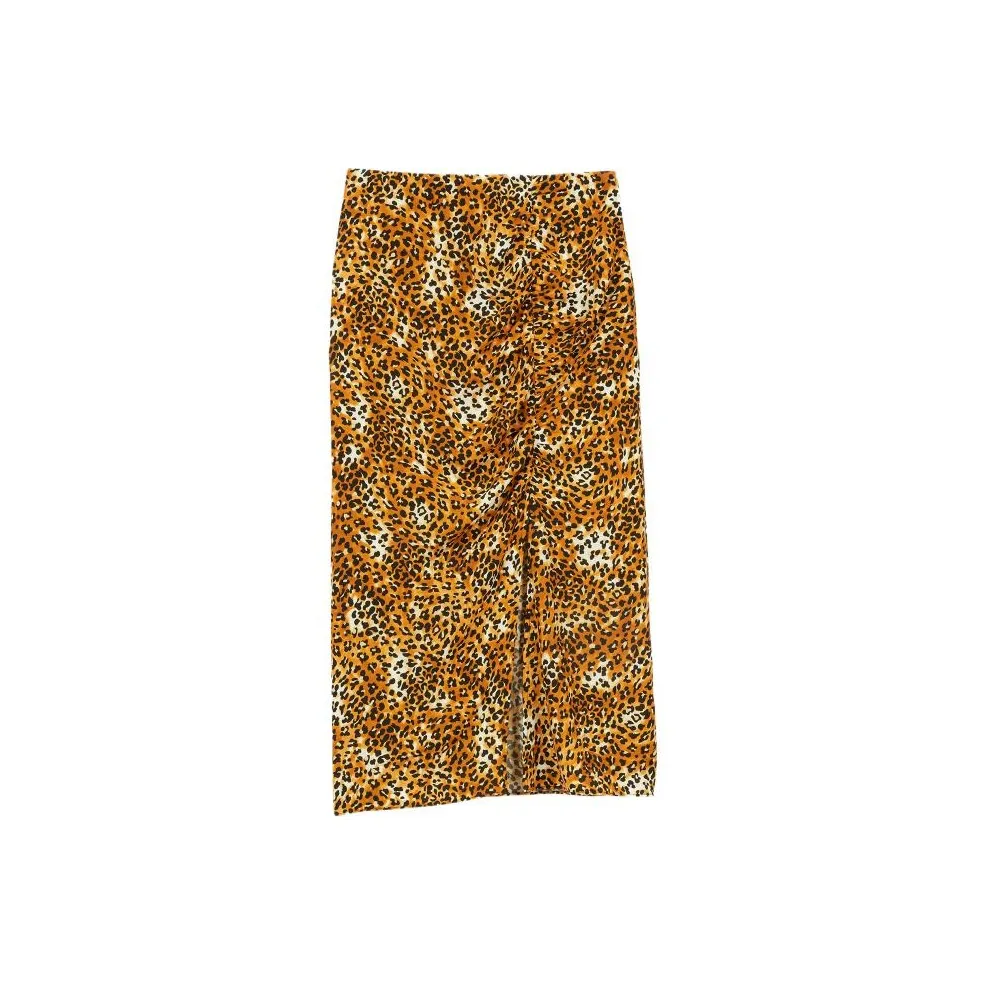 Maje Леопардовый принт Женские Повседневные длинные юбки