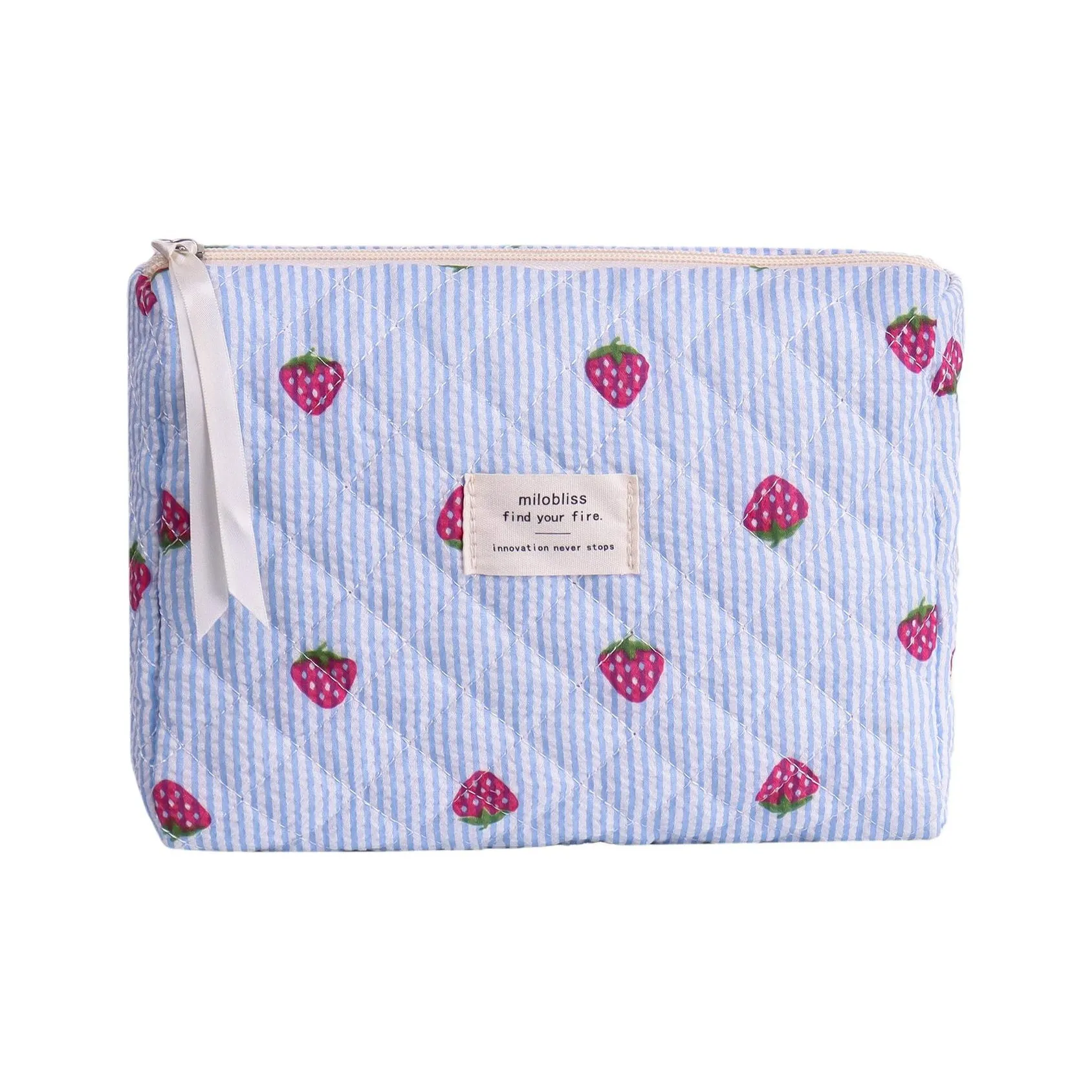 MILO BLISS Лоскутное шитье Клубничный Ручной Octagonal Косметика Мешок для хранения Портативный