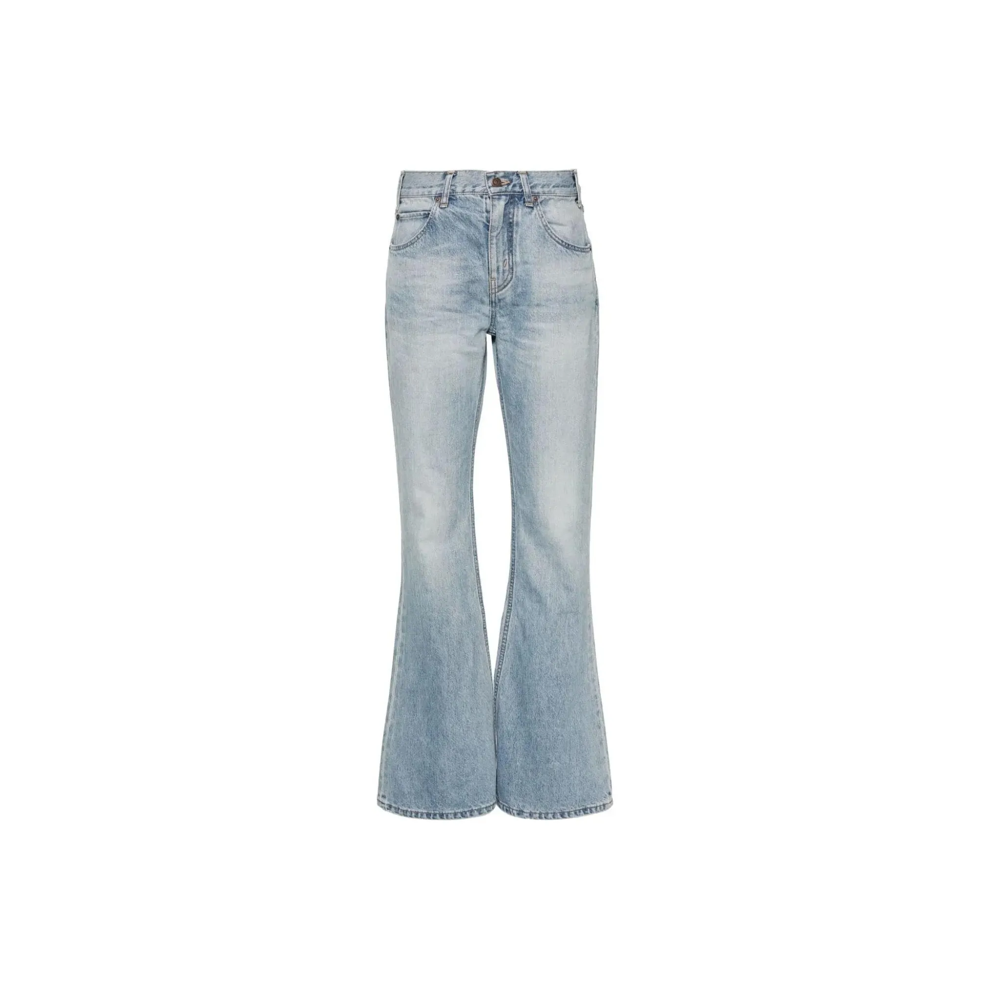 CELINE Logo Patch Flared Jeans