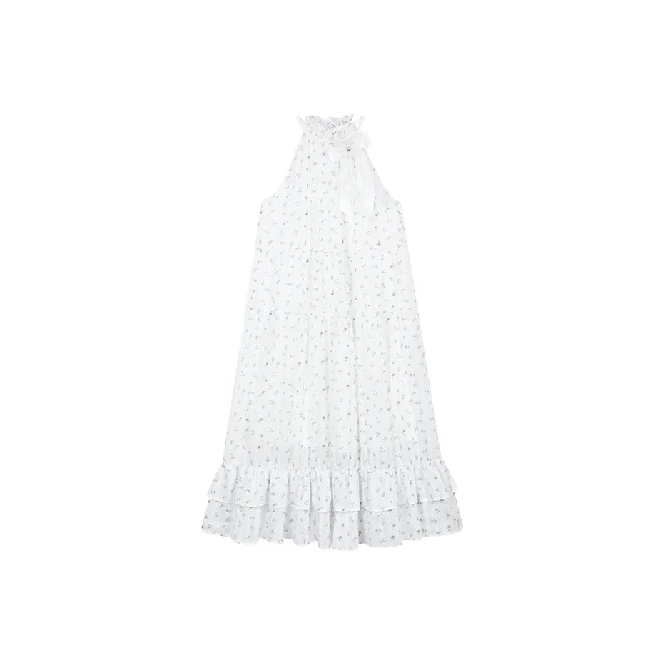 AooRaa Без рукавов Платье Женское Белое