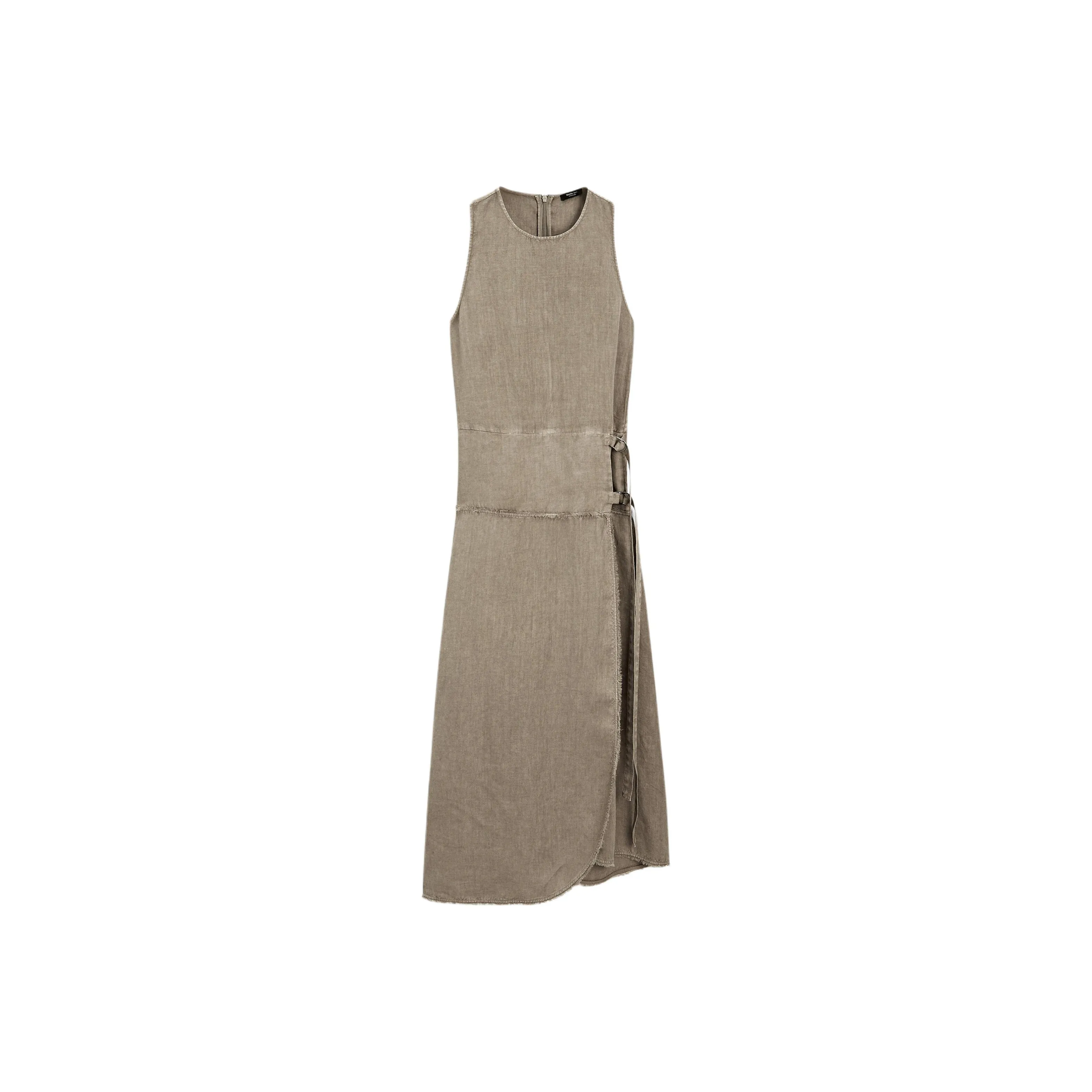 Massimo Dutti Sleeveless Dress Women's Brown