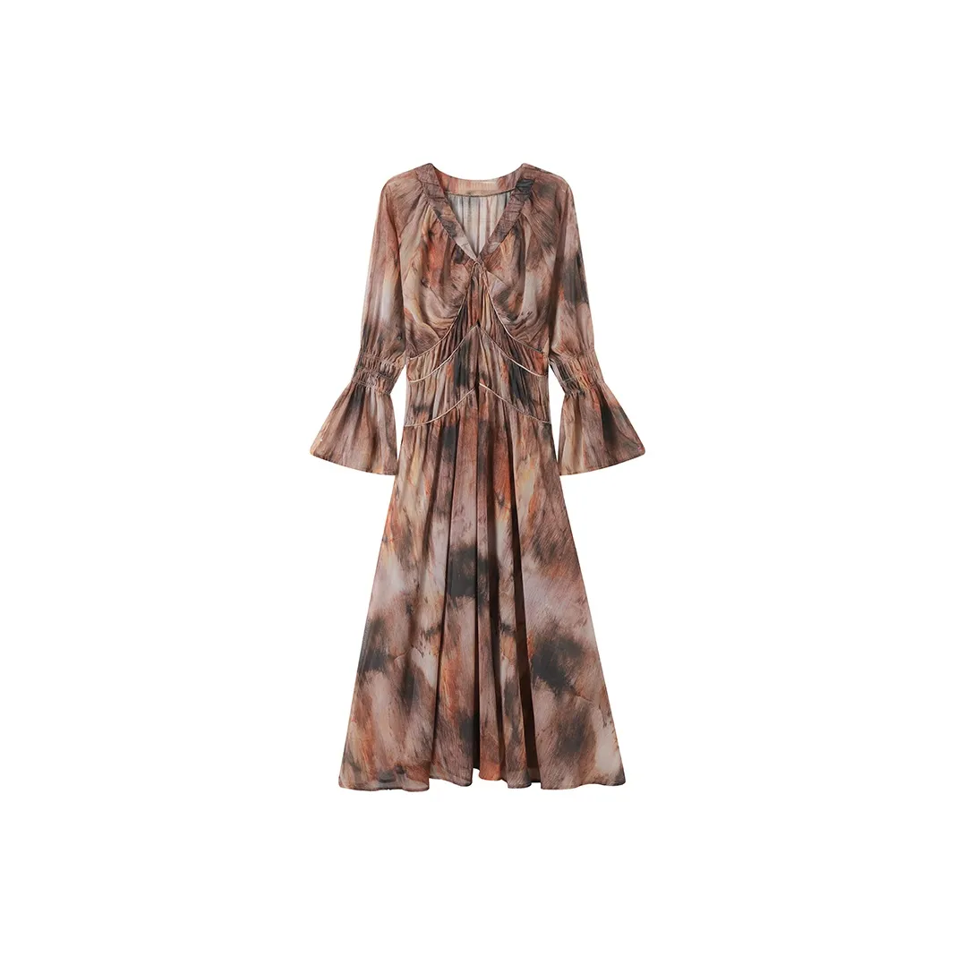 GULIANFEI 2025 Spring Long Sleeved Dresses Women's Image Color