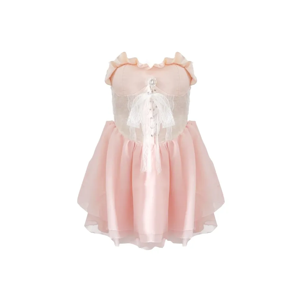 ONNFB Без рукавов Платье Женское Розовое