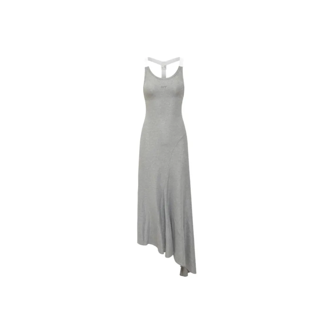 OFF WHITE Ribbed knit Midi Dress