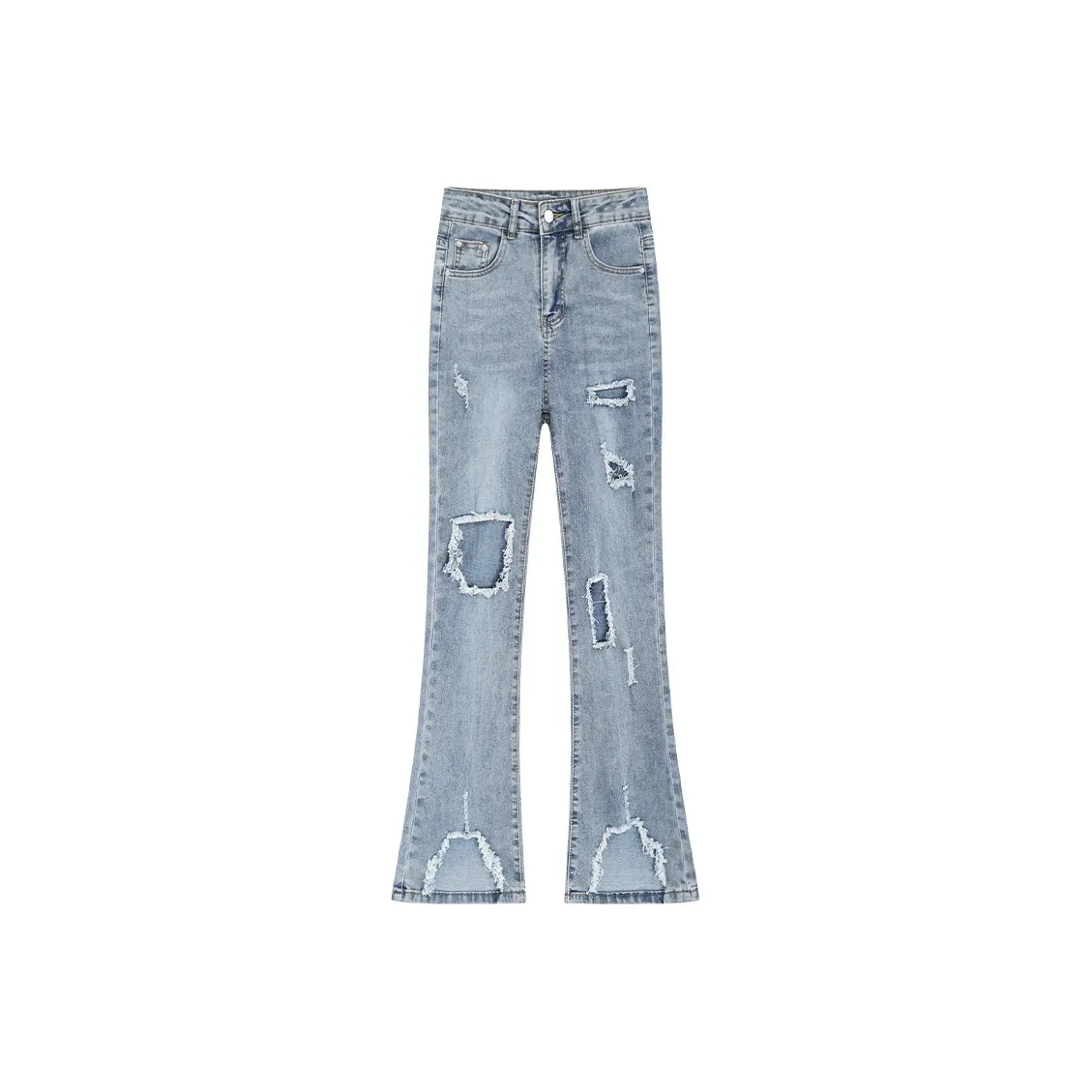 SNZX Jeans Women's Washed Blue Pants