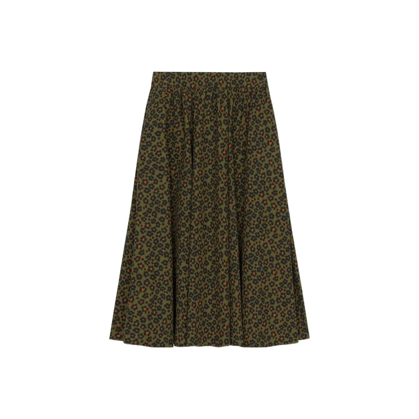 KENZO High Waist Floral Printed Midi Skirt