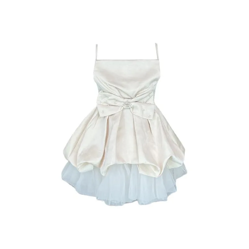 HUINIAN Slip Платье Женские Топ на бретелях + Подол юбки Комплект