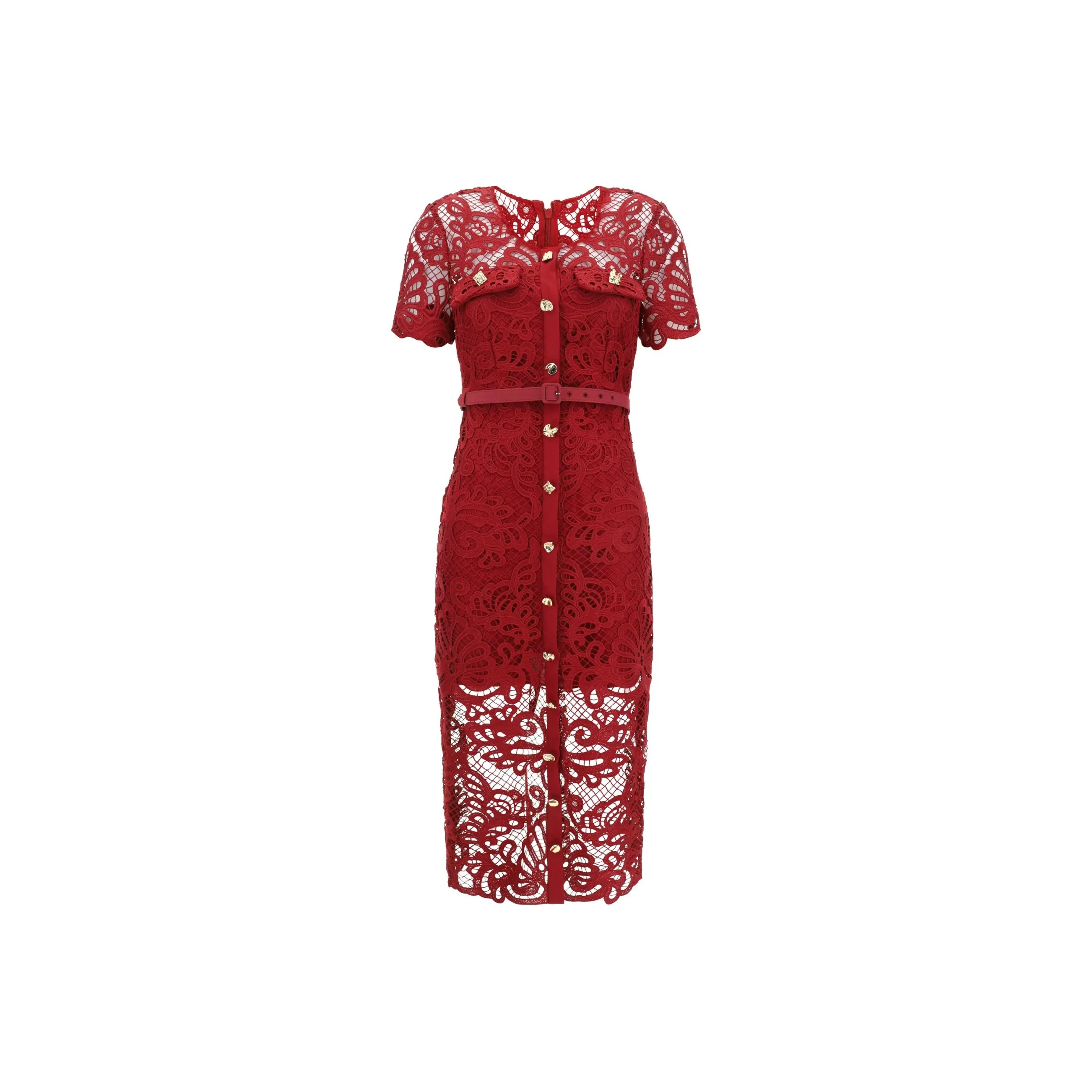Self portrait Guipure lace Midi Dress