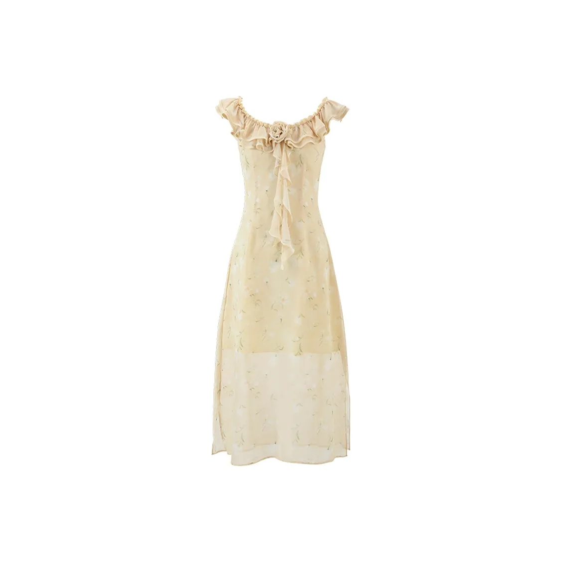 ACAINES Slip Dress Women's Light Yellow